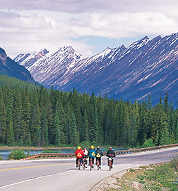Biking in Jasper National Park